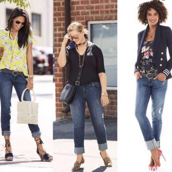 CABI slim boyfriend capri denim jeans sz 8 - Picture 2 of 10